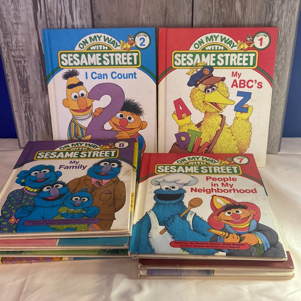 Vintage on my way sesame Street books